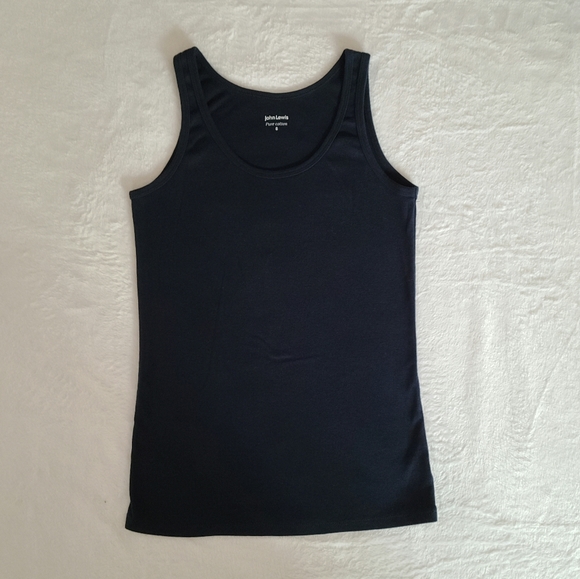 John Lewis Pure Cotton navy tank - Picture 1 of 3